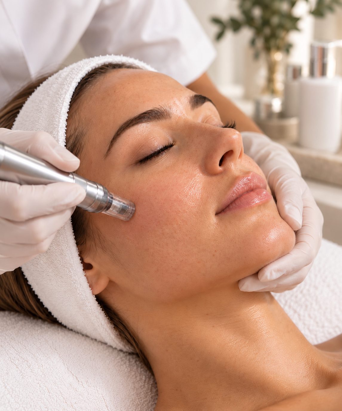 Morgan performing a skin treatment in the Elements Face and Body treatment room, Queanbeyan